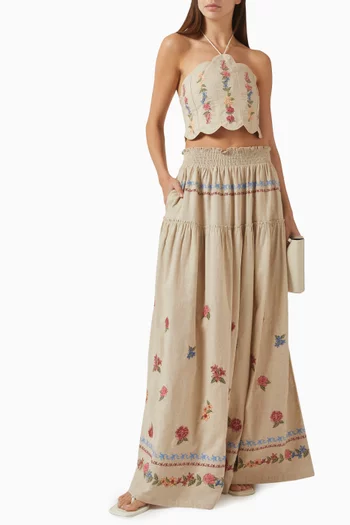 Serenity Halter Blouse in Cotton Blend
