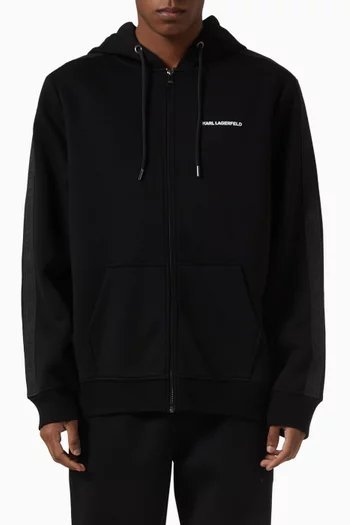 Side Tape Zip Hoodie