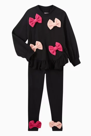 Willa Bow Sweatshirt in Organic Cotton-blend