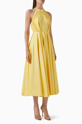 Halter Neck Midi Dress