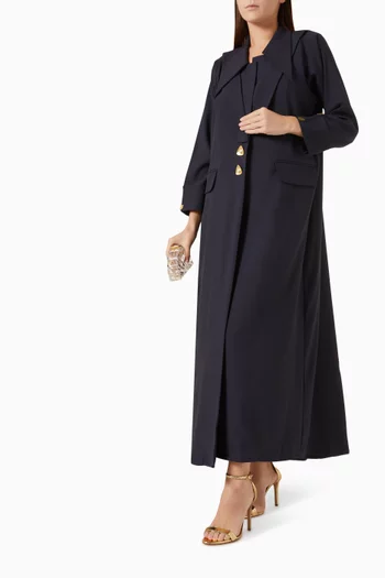 Work Coat Abaya in Crepe