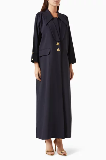 Work Coat Abaya in Crepe