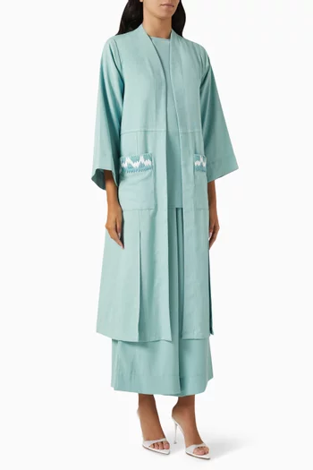 4-piece Co-ord Set in Linen & Crepe