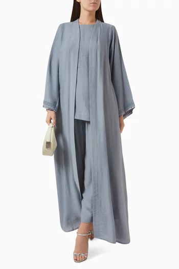 4-piece Abaya Set in Linen