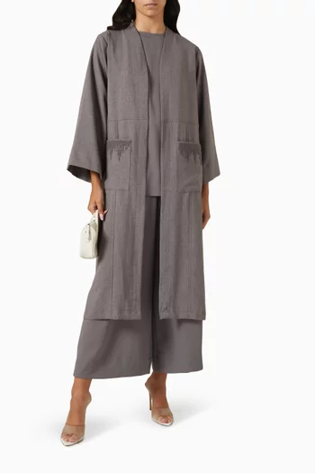 4-piece Co-ord Set in Linen & Crepe