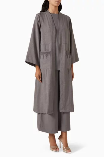 4-piece Co-ord Set in Linen & Crepe