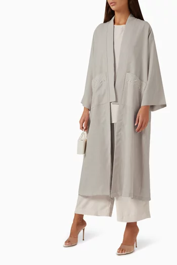 4-piece Co-ord Set in Linen & Crepe