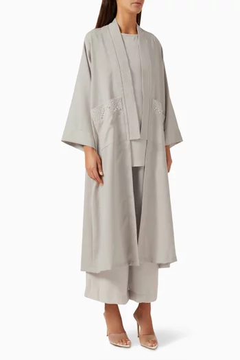4-piece Co-ord Set in Linen & Crepe