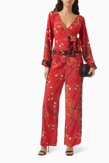 Tifanny Wrap Shirt in Viscose Crepe
