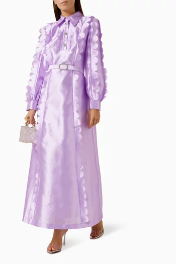 Carter Lace-panel Maxi Dress in Satin