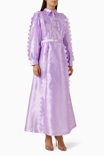 Carter Lace-panel Maxi Dress in Satin