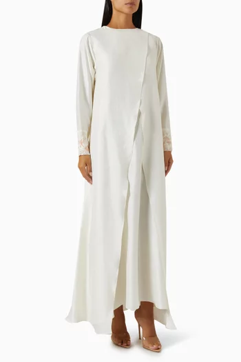 Overlap Panel Embellished Abaya