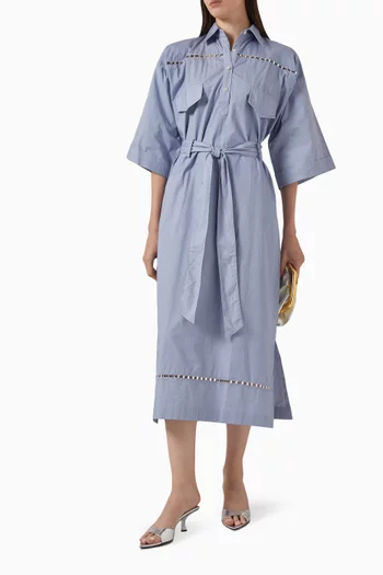 Tessa Belted Kaftan in Poplin