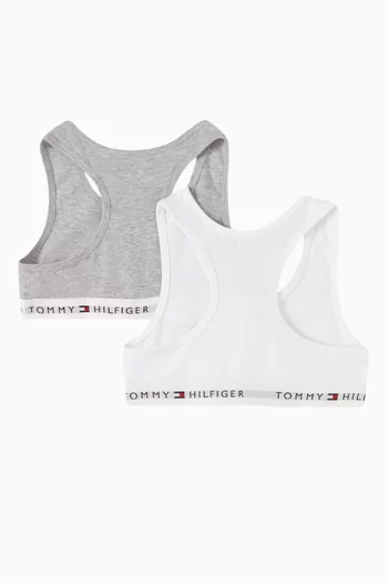 Signature-print Bralette, Set of 2