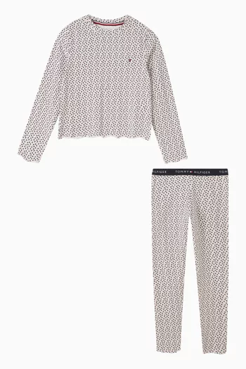 T-shirt & Leggings Pyjama Set in Cotton