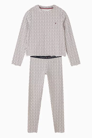 T-shirt & Leggings Pyjama Set in Cotton