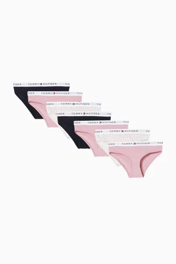 طقم بوكسر بحزام خصر بشعار الماركة قطن، 7 قطع