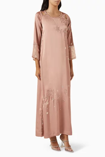 Embellished Kaftan in Crepe