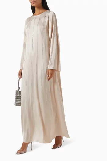 Sequin-embellished Kaftan in Crepe