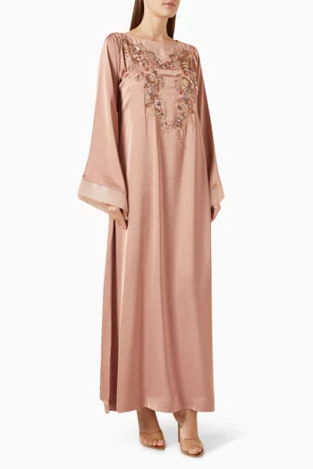 Embellished Kaftan in Crepe