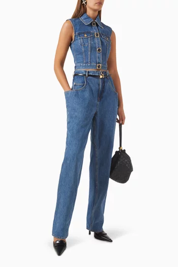 Flared-pocket Jeans in Denim