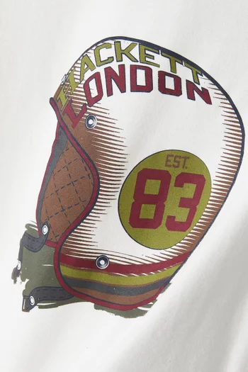 تي شيرت بطبعة خوذة قطن جيرسيه