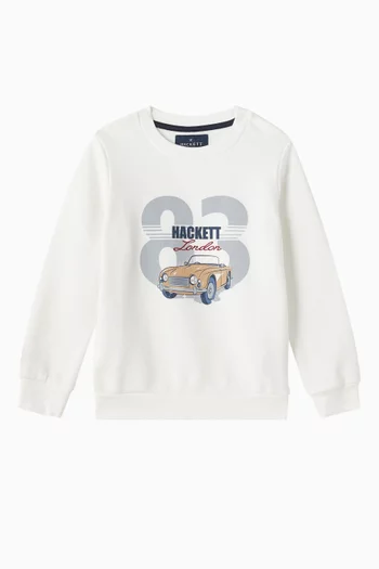 Car-print Sweatshirt in Cotton