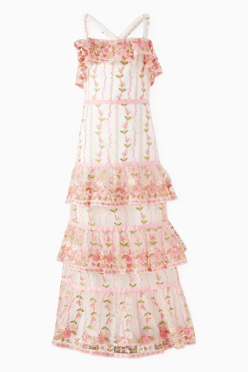 Tiana Embroidered Maxi Dress