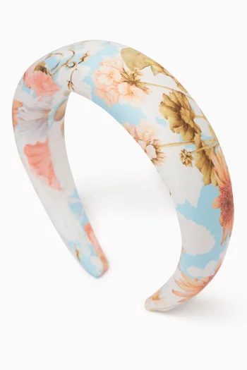 Daphne Floral-print Headband in Cotton