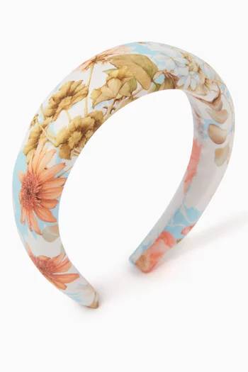 Daphne Floral-print Headband in Cotton