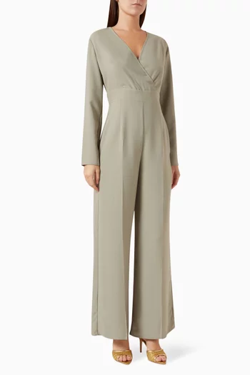 Tie-back Straight-leg Jumpsuit