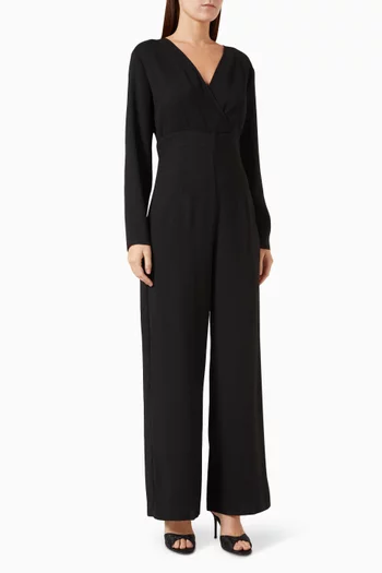 Tie-back Straight-leg Jumpsuit