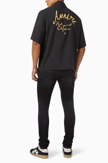 Embroidered Hollywood Camp Shirt