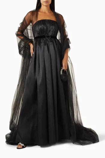 Hepburn Maxi Dress in Taffeta & Tulle