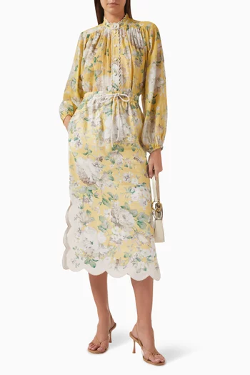 Acacia Scallop Top in Ramie