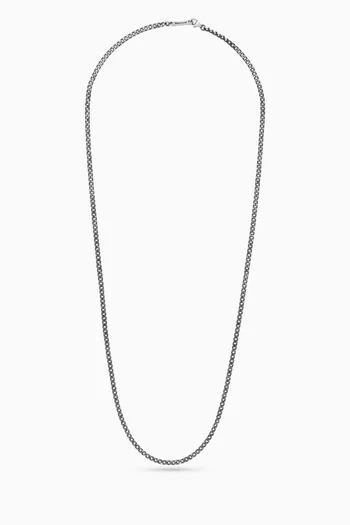 قلادة بسلسلة بنمط كوبي فضة إسترلينية