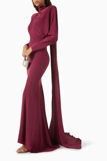 HH Maxi Dress in Silk Georgette