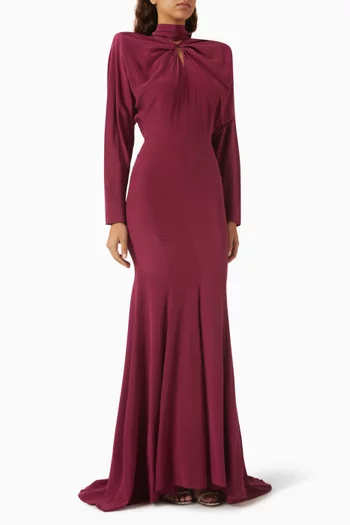 HH Maxi Dress in Silk Georgette