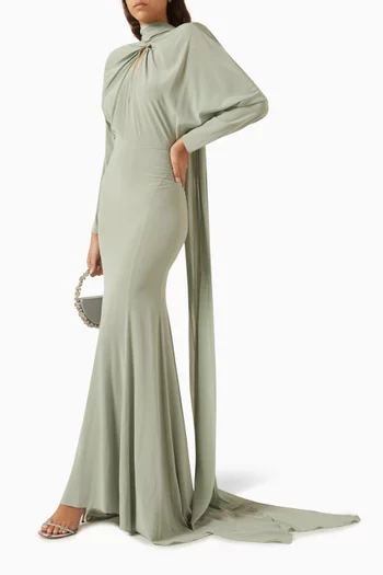 HH Maxi Dress in Silk Georgette
