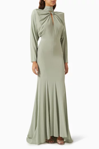 HH Maxi Dress in Silk Georgette