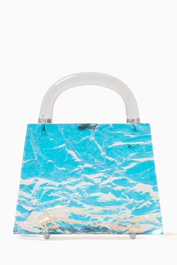 Eva Crushed Ice Top-handle Bag in Iridescent Acrylic