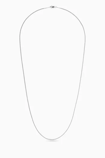 قلادة بسلسلة بنمط كوبي فضة إسترلينية