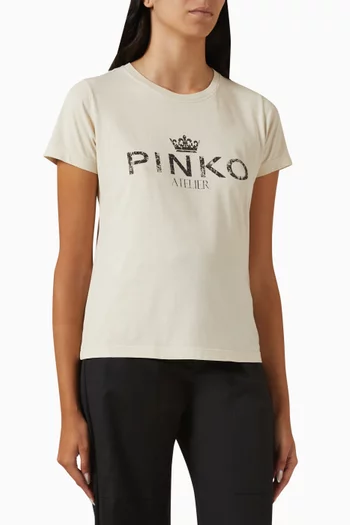 Bussolotto Logo-print T-shirt in Cotton-jersey