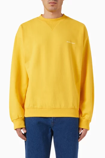 Eyelet Logo Crewneck Sweatshirt in Cotton