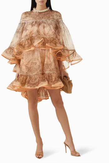 Crush Embellished Mini Dress in Silk