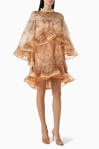Crush Embellished Mini Dress in Silk