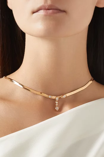 قلادة بيانكا بحلي على شكل قطرات نحاس مطلي ذهب