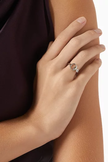 The Horsebit Ring in Silver-plated Brass