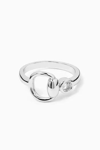 The Horsebit Ring in Silver-plated Brass