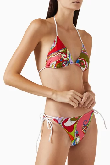 Orchidee-print Bikini Briefs